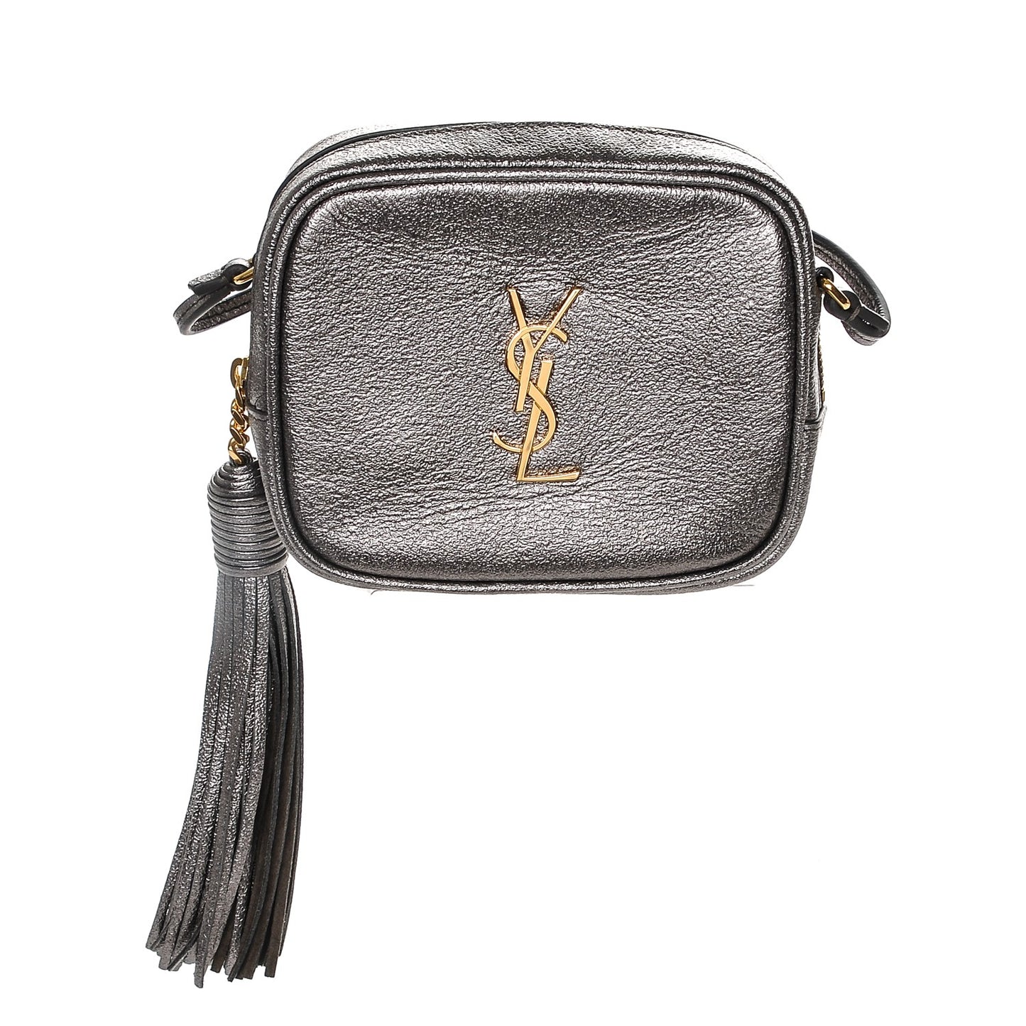 Metallic Calfskin Monogram Blogger Bag Lapis Nero