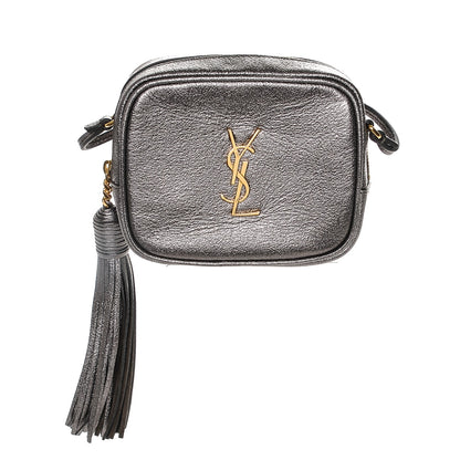 Saint Laurent Metallic Calfskin Monogram Blogger Bag Lapis Nero 1 of 6