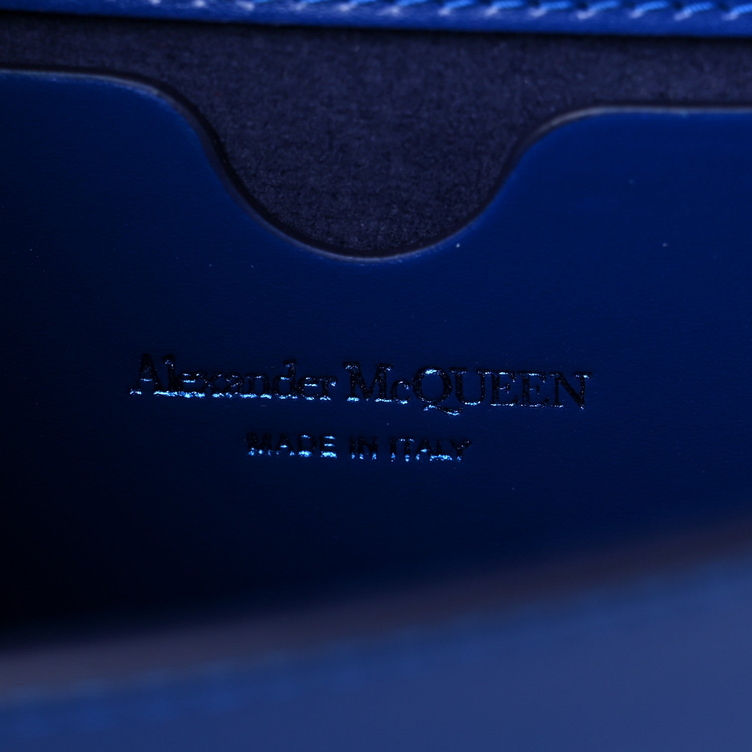 Alexander McQueen Calfskin Mini Jeweled Knuckle Satchel Royal Blue 7 of 10