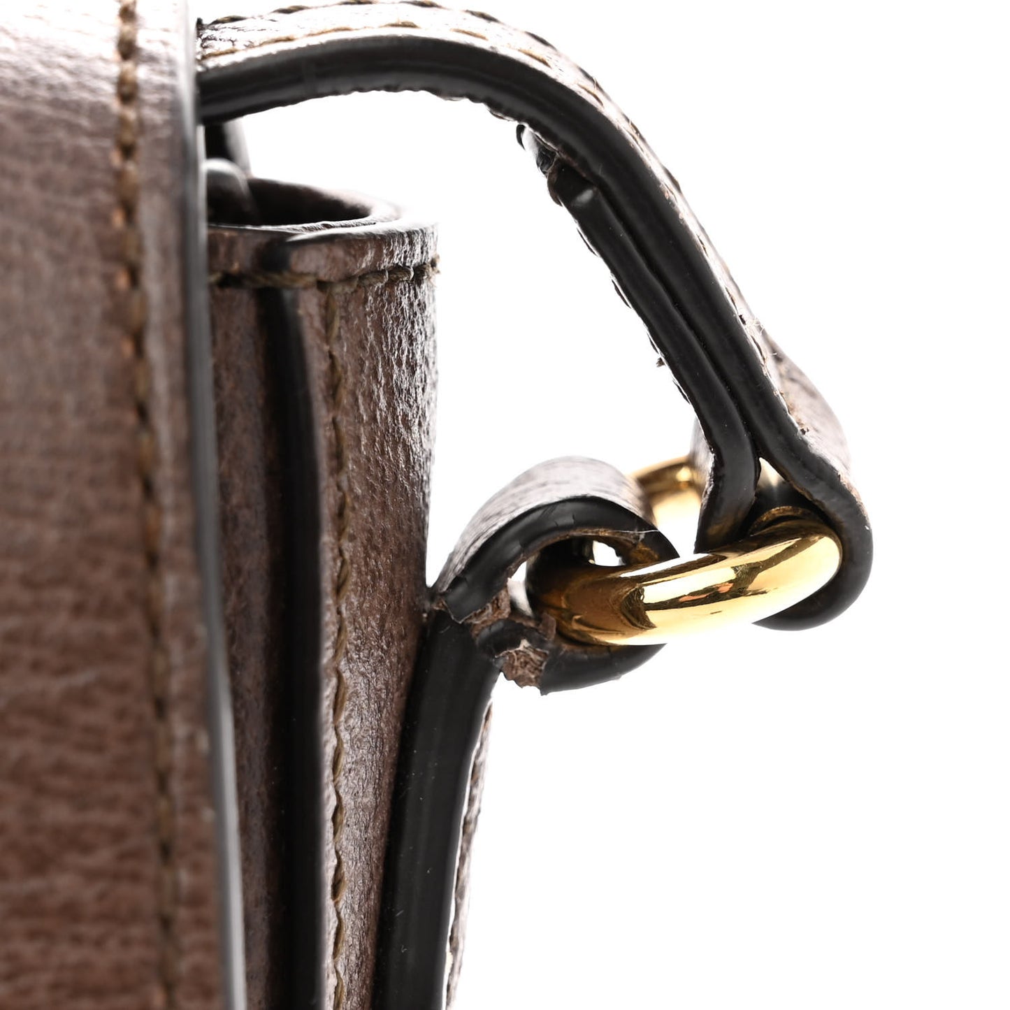 GG Supreme Monogram Web Small Ophidia Flap Messenger Bag Brown