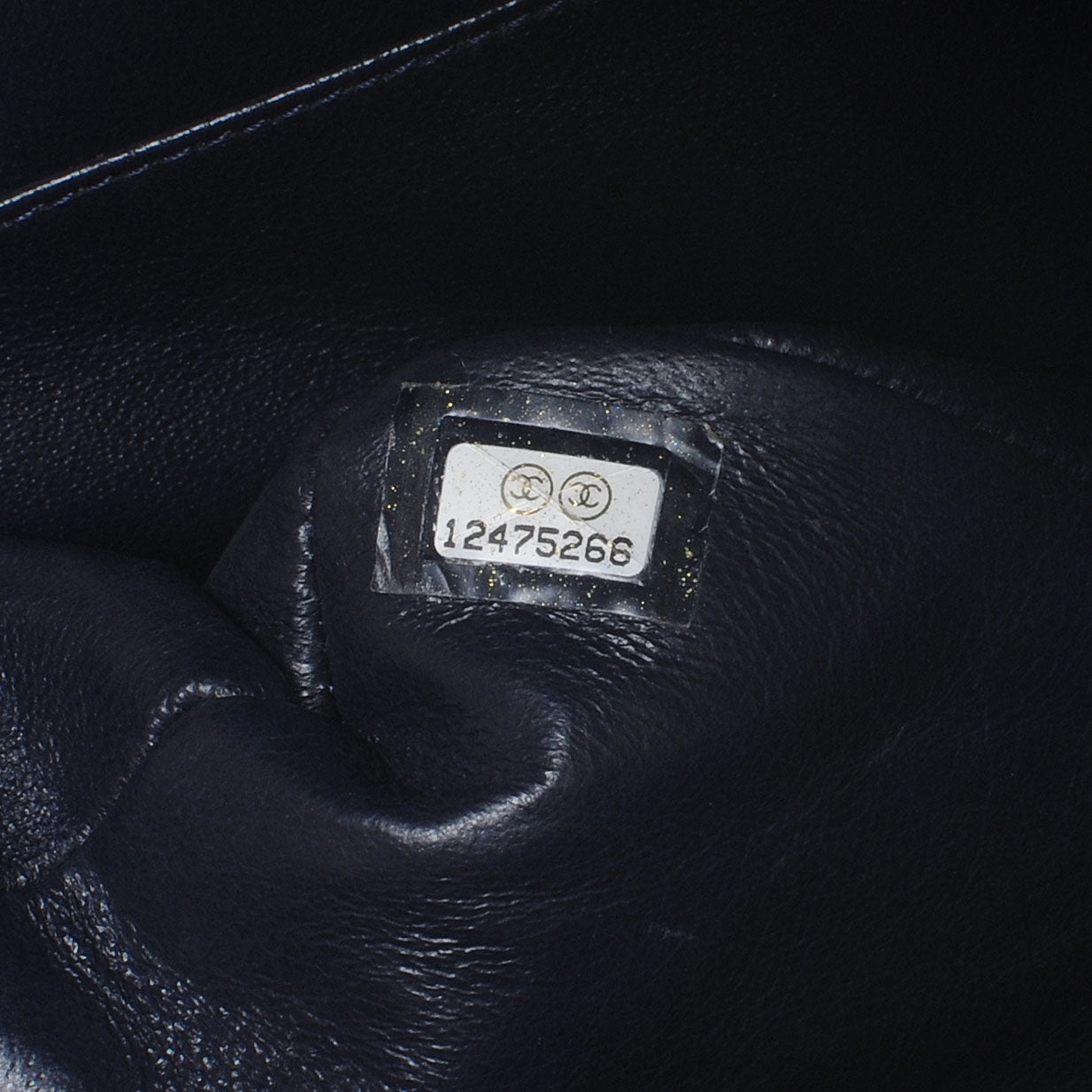 Lambskin Medium Double Flap Navy