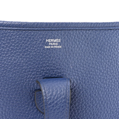 Hermes Taurillon Clemence Evelyne III GM Bleu Saphir 6 of 9
