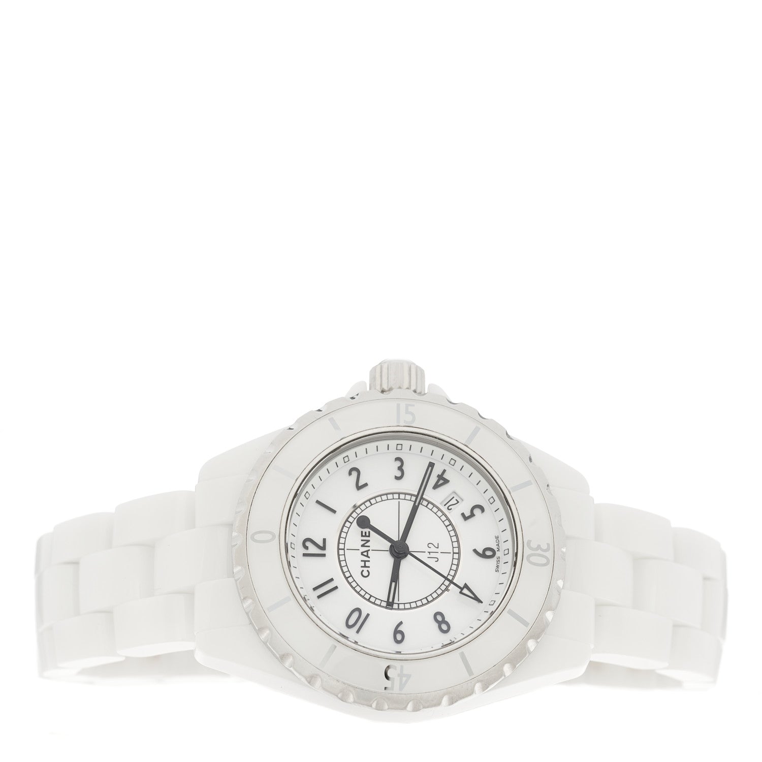 Chanel Stainless Steel Ceramic 33mm J12 Quartz Watch White 2 of 4