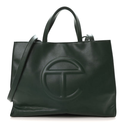 Telfar Vegan Leather Medium Shopping Bag Dark Olive 1 of 10