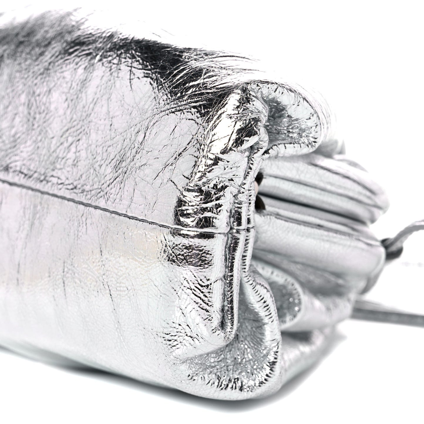 Metallic Calfskin The Mini Pouch Silver