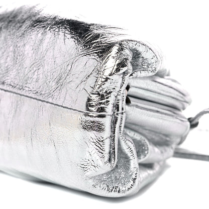 Bottega Veneta Metallic Calfskin The Mini Pouch Silver 8 of 8