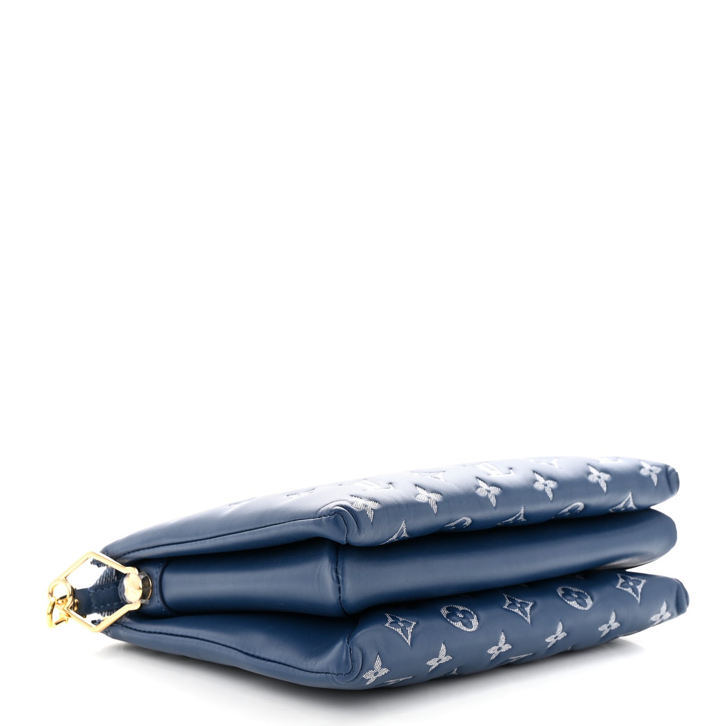 Lambskin Embossed Monogram Coussin PM Denim Blue