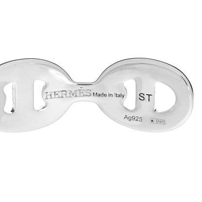 Hermes Sterling Silver MM Chaine d'Ancre Enchainee Cuff Bracelet ST 3 of 5