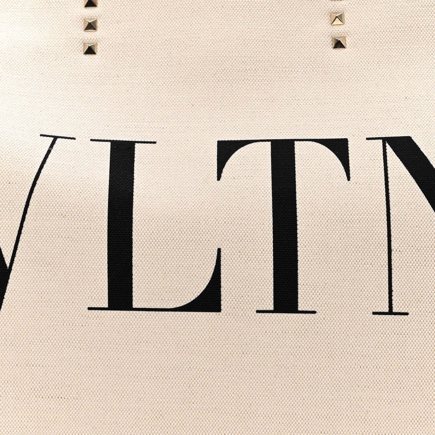 Canvas VLTN Print Large Tote Natural
