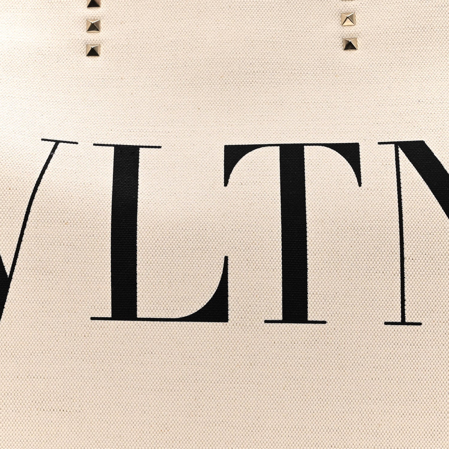 Valentino Garavani Canvas VLTN Print Large Tote Natural 7 of 9