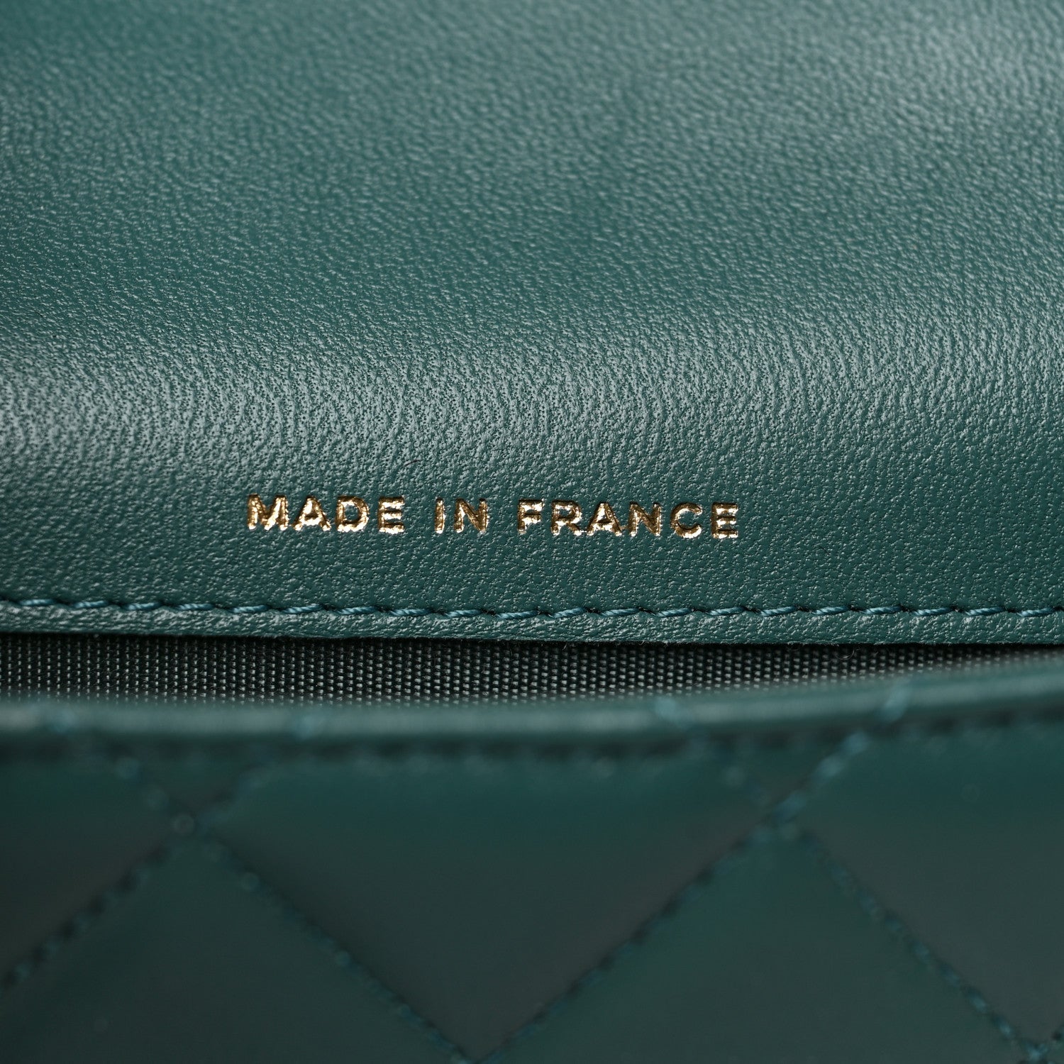Chanel Lambskin Quilted Top Handle Flap Coin Purse With Chain Green 7 of 11