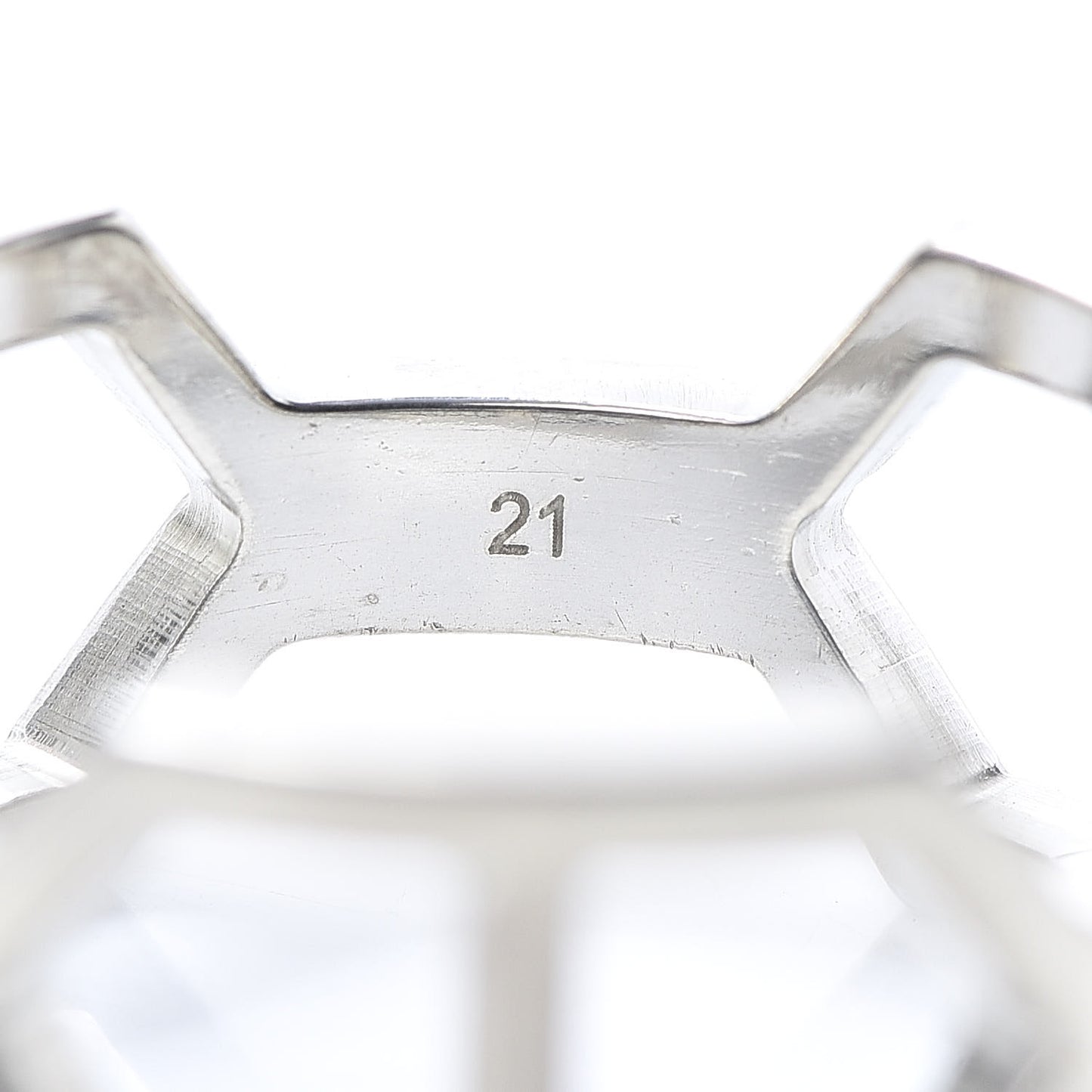 Sterling Silver Geometric Band Ring 61 9.5