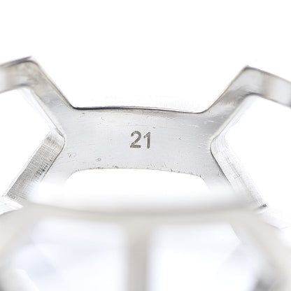 Gucci Sterling Silver Geometric Band Ring 61 9.5 5 of 7