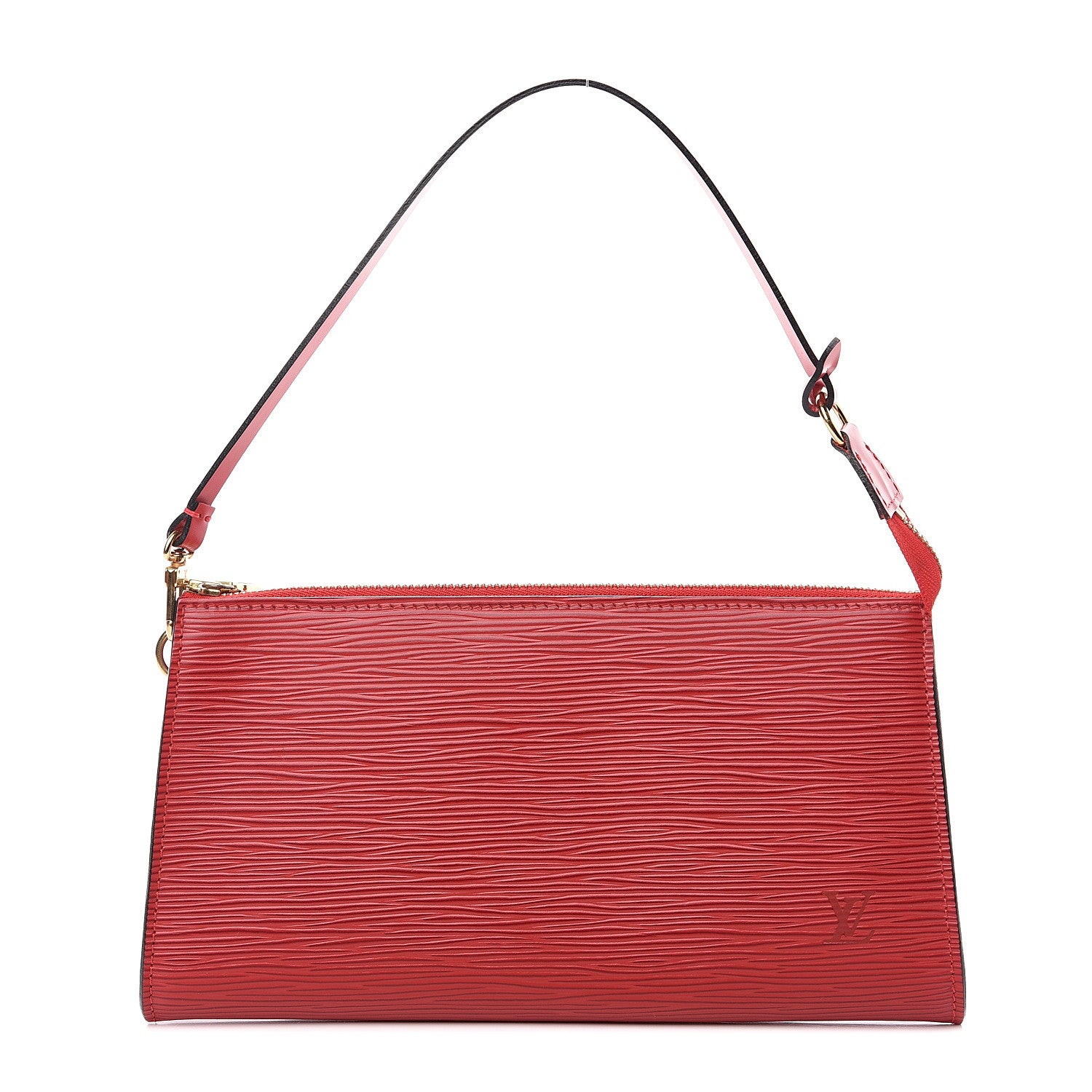 Louis Vuitton Epi Pochette Accessories 24 Castillan Red 1 of 6