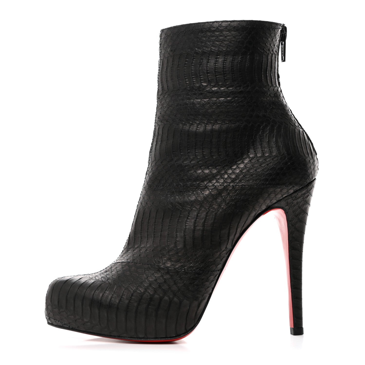 Christian Louboutin Watersnake Ariella Talon 120 Ankle Booties 36.5 Black 1 of 8