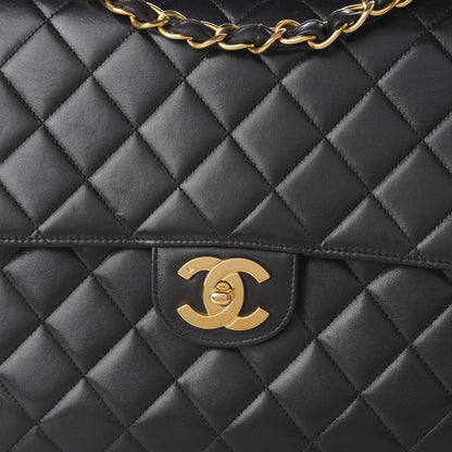 Chanel Lambskin Quilted Jumbo Single Flap Black 10 of 10