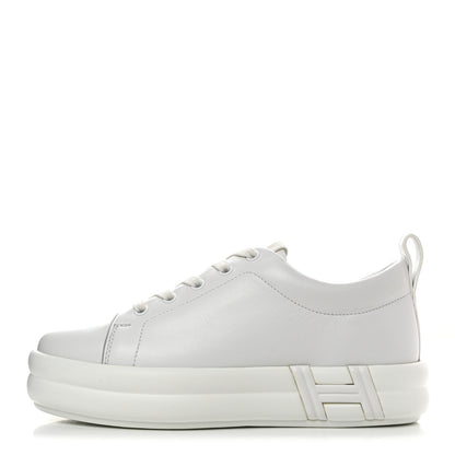 Hermes Calfskin Womens Happy Sneakers 36.5 White 1 of 8