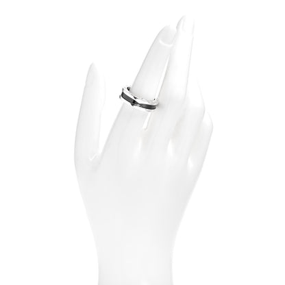 Bulgari Sterling Silver Ceramic Save The Children One-Band Ring 56 7.5 2 of 4