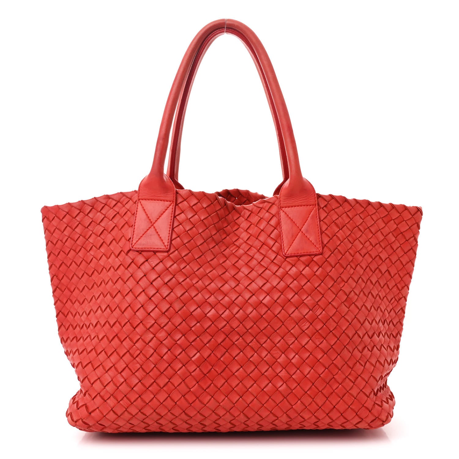 Bottega Veneta Nappa Intrecciato Mini Cabat  Red 1 of 14