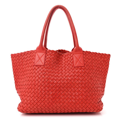 Bottega Veneta Nappa Intrecciato Mini Cabat  Red 1 of 14