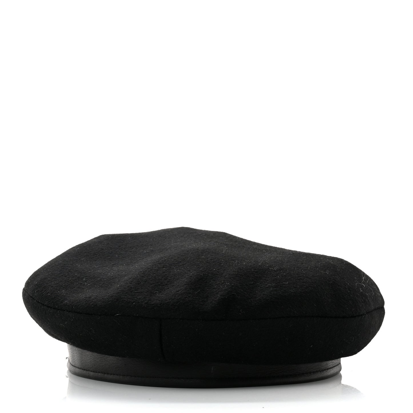 Cashmere Deerskin Beret 58 Black