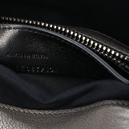Saint Laurent Grained Calfskin Matelasse Chevron Monogram Medium College Bag Grey 9 of 12