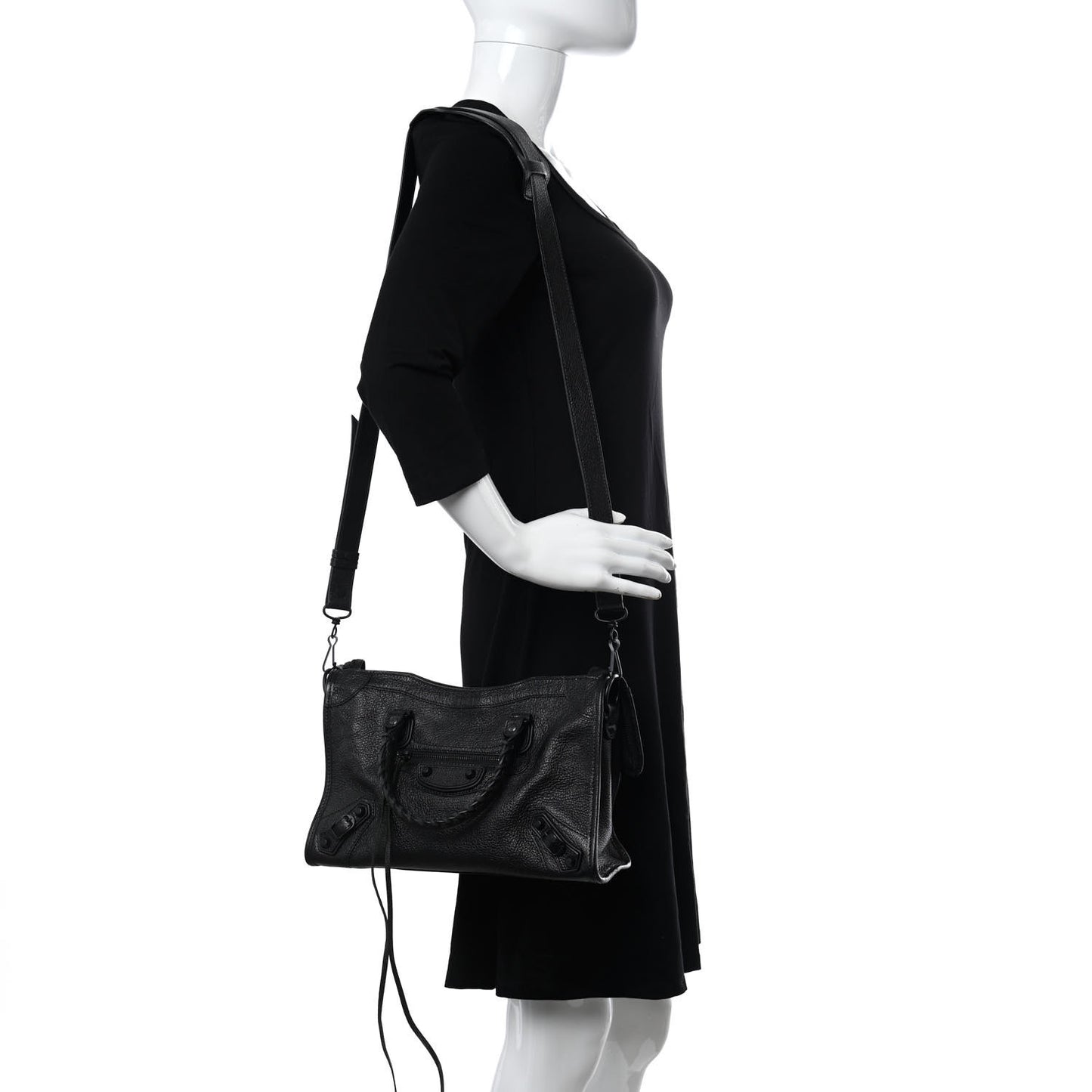 Chevre Black Metallic Edge Hardware S City Black