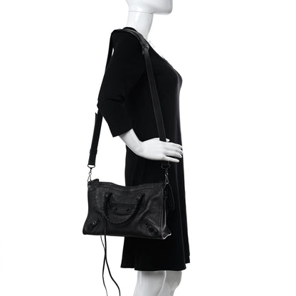 Balenciaga Chevre Black Metallic Edge Hardware S City Black 2 of 10