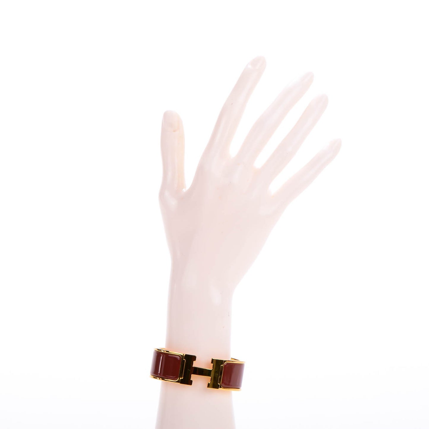Enamel Wide Clic Clac H Bracelet GM Moka