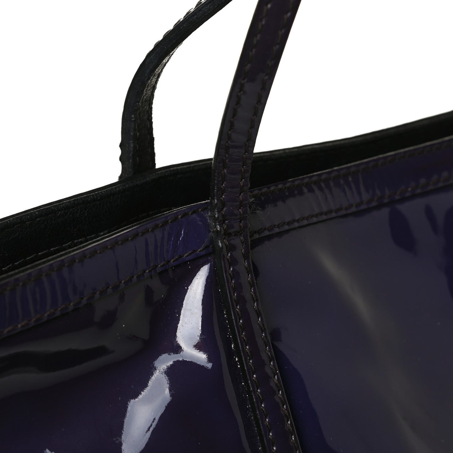 Patent Shopping Tote Purple