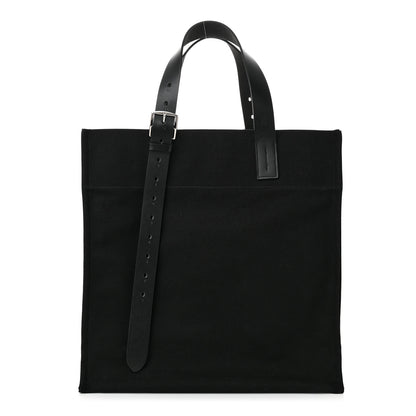 Hermes Toile Goeland Vache Hunter Etriviere Shopping Bag Black 1 of 10