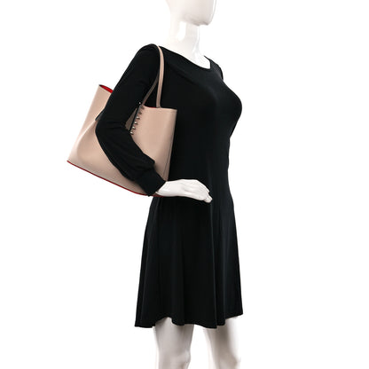 Christian Louboutin Calfskin Spiked Small Cabarock Shopper Tote Rose De Chine 2 of 13