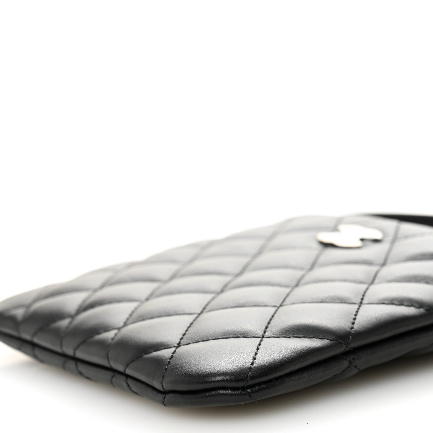 Lambskin Quilted Uniform Crossbody Bag Black