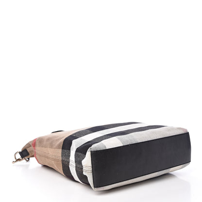 Burberry Canvas Mega Check Medium Tottenham Brit Tote Black 4 of 11