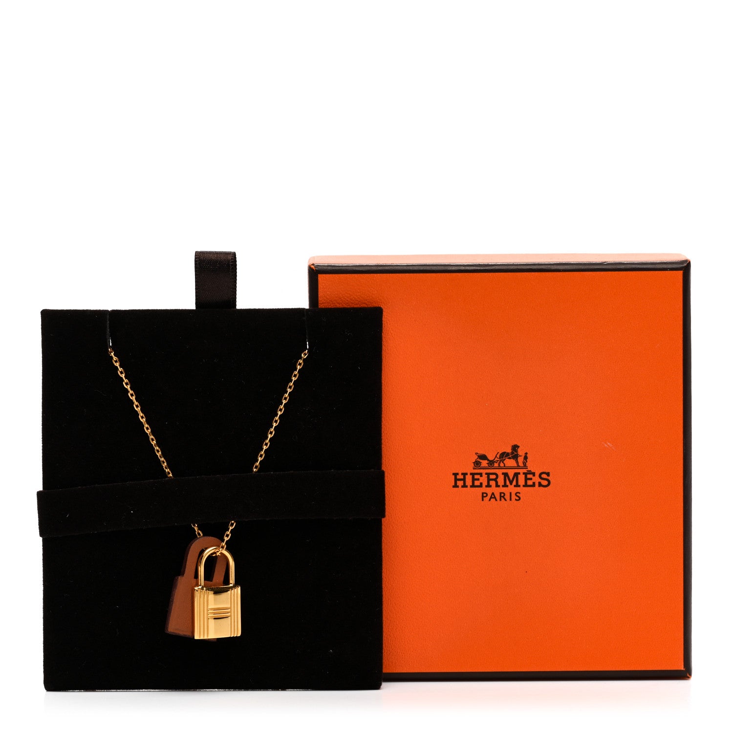 Hermes Swift Small O'Kelly Pendant Necklace Gold 7 of 7