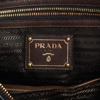 Prada Cervo Deerskin Shopping Satchel Bruciato 4 of 9
