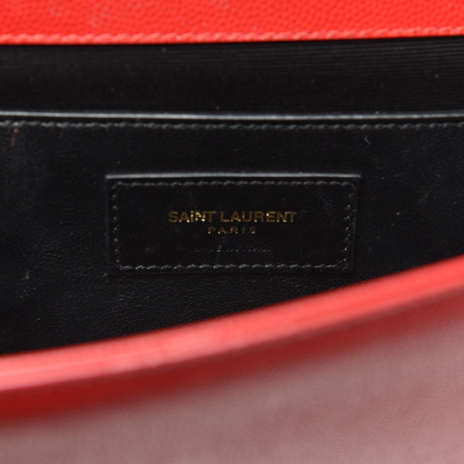 Saint Laurent Grain De Poudre Classic Monogram Cassandre Clutch New Red 5 of 6