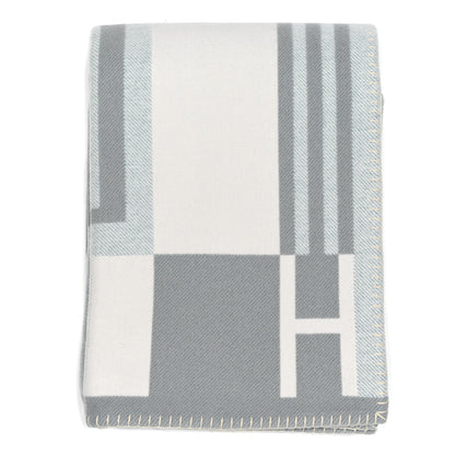 Hermes Wool Cashmere Ithaque Blanket Gris Perle 1 of 3