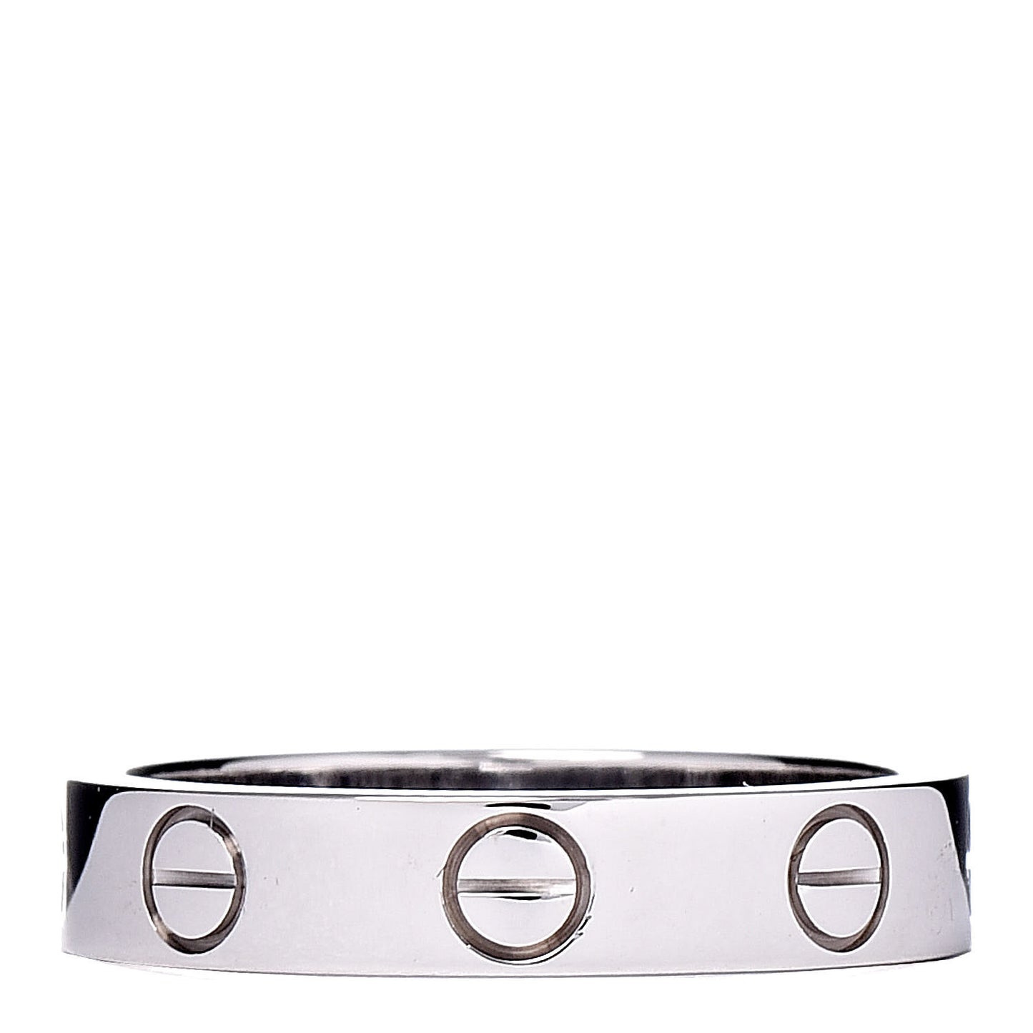 18K White Gold 3.5mm LOVE Wedding Band Ring 48 4.5