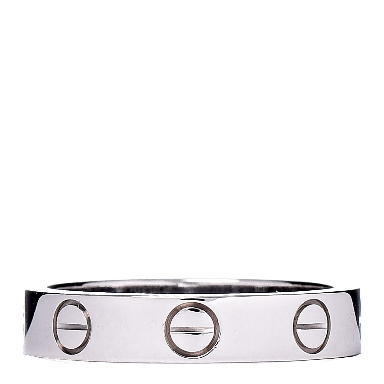 Cartier 18K White Gold 3.5mm LOVE Wedding Band Ring 48 4.5 3 of 4
