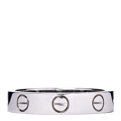 Cartier 18K White Gold 3.5mm LOVE Wedding Band Ring 48 4.5 3 of 4