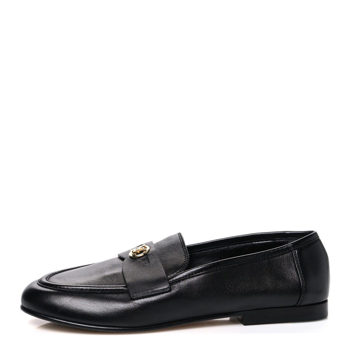 Lambskin Soho Flat Loafer 37 Black