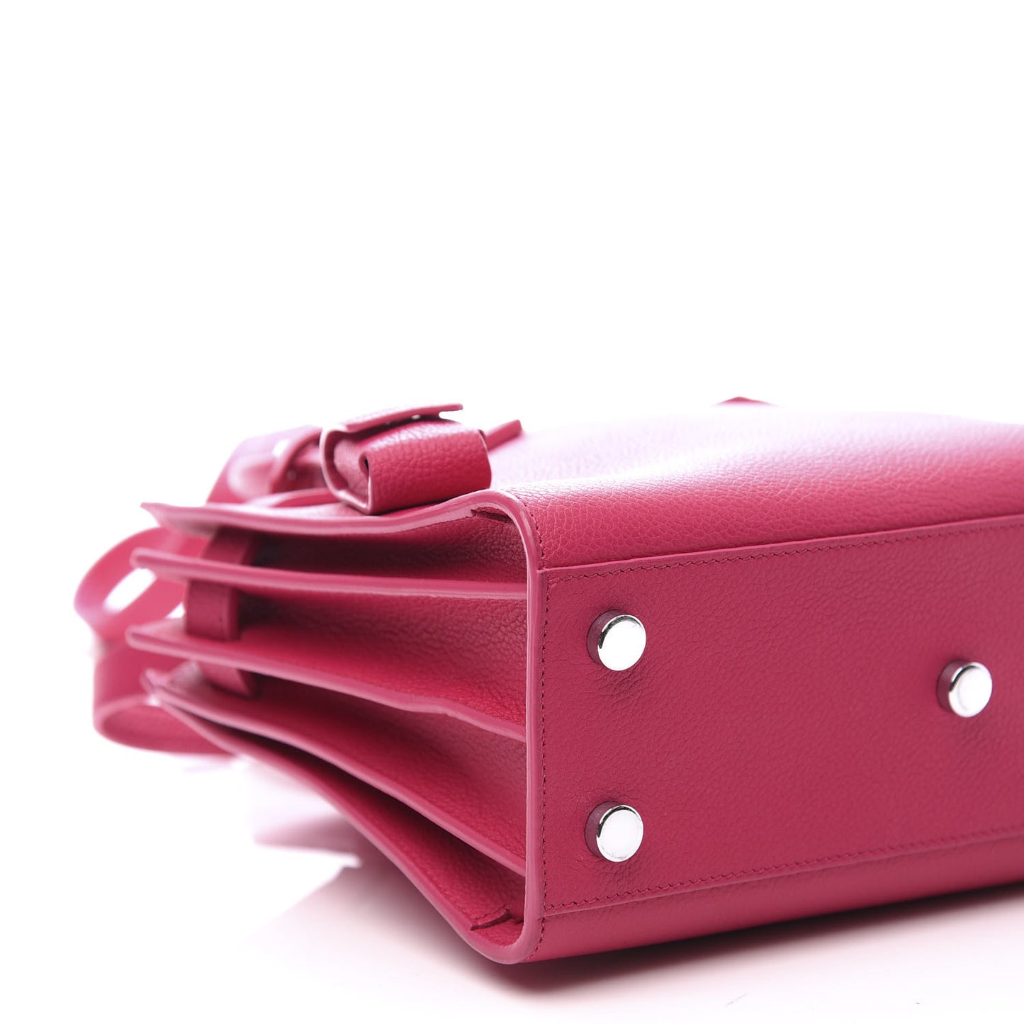 Grained Calfskin Nano Sac De Jour Fuchsia