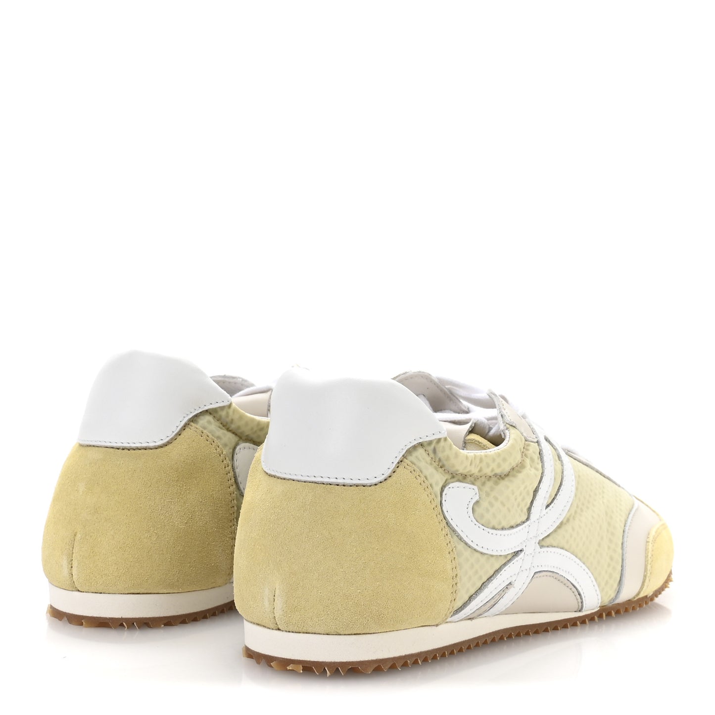 Nylon Suede Ballet Runner Sneakers 38 Lemon