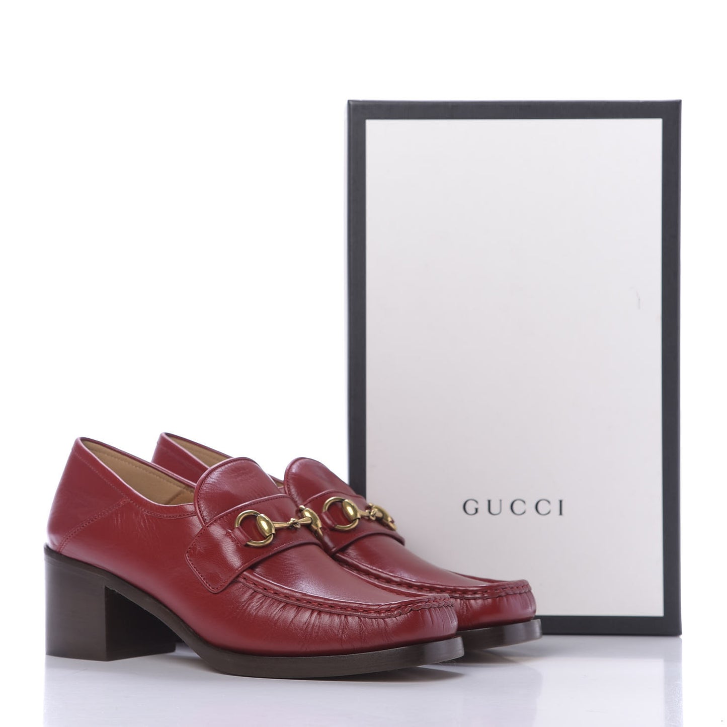 Malaga Kid Horsebit Loafer Pumps 39.5 Hibiscus Red