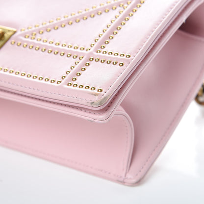 Christian Dior Lambskin Studded Small Diorama Flap Bag Pink 9 of 12