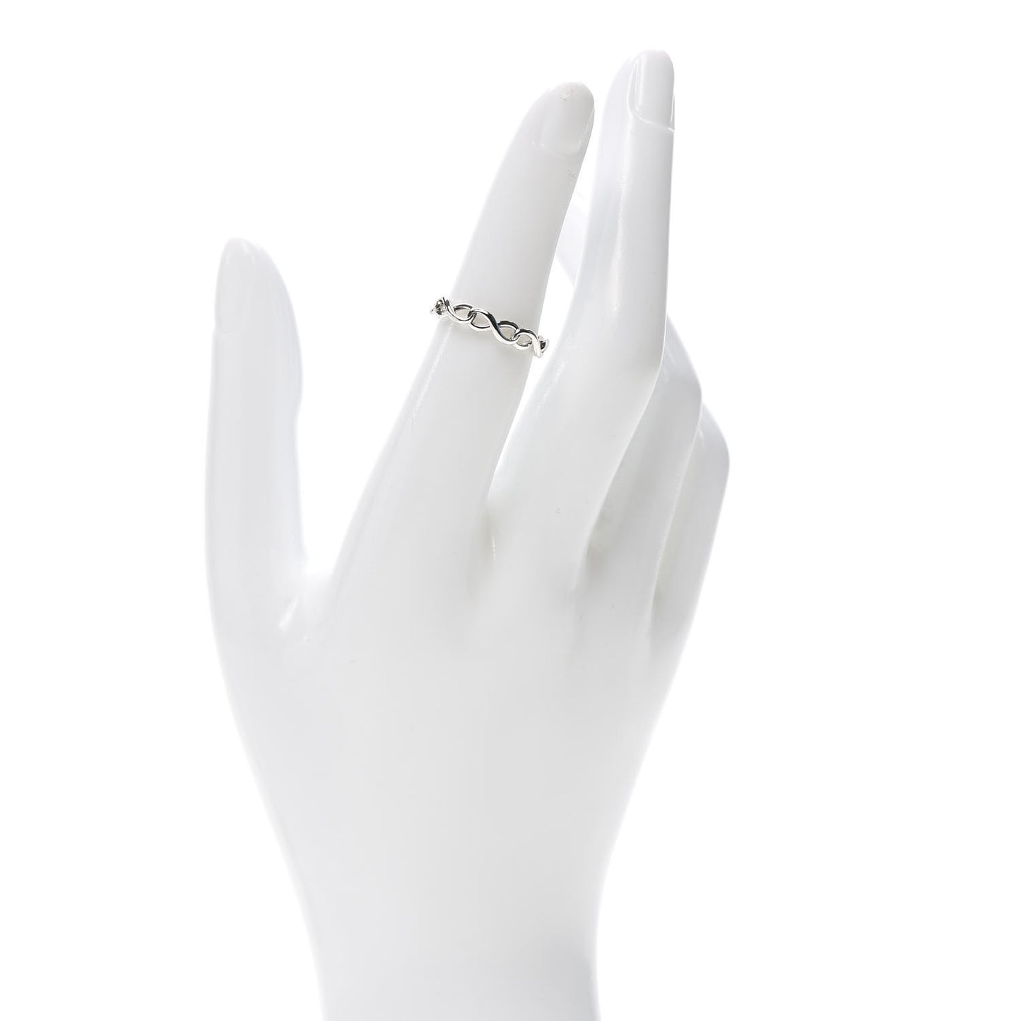 Sterling Silver Narrow Infinity Band Ring 50 5.25