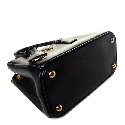 Prada Saffiano Mini Galleria Double Zip Tote Black 5 of 9
