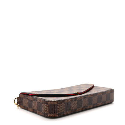 Louis Vuitton Damier Ebene Pochette Felicie Chain Wallet 5 of 10