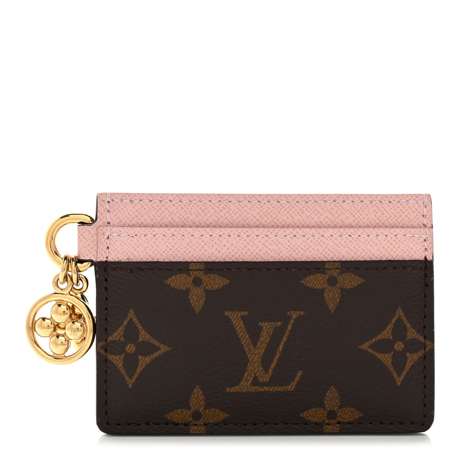 Louis Vuitton Monogram LV Charms Card Holder Rose Ballerine 1 of 6